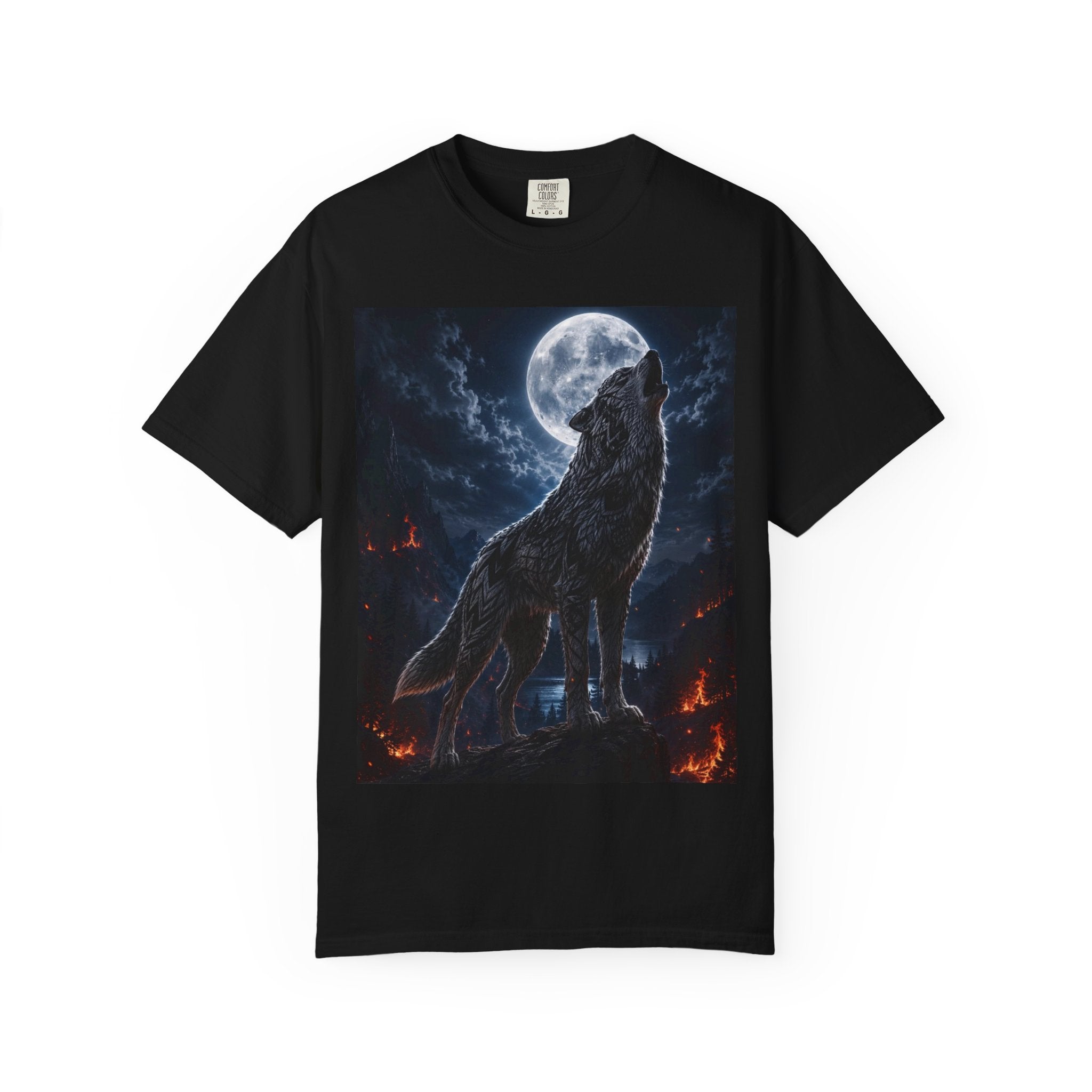 Wolf Howl T-Shirt — Moonlit Wolf Graphic Tee