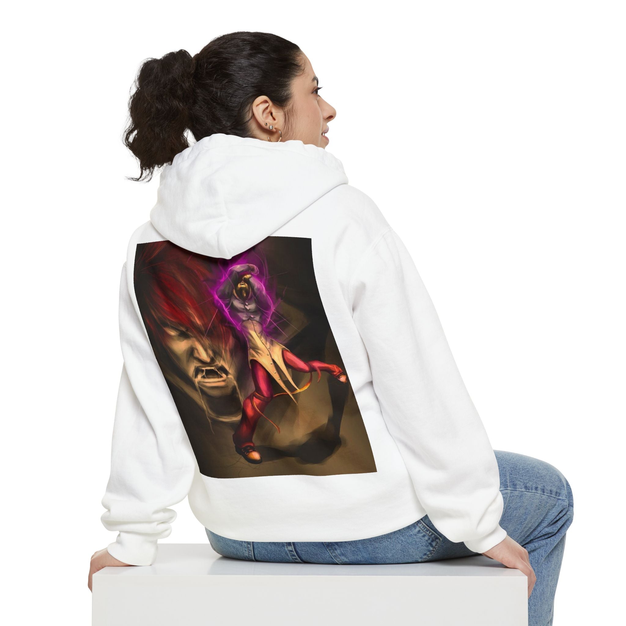 QR Code Hoodie — Minimal White Chest Patch Design