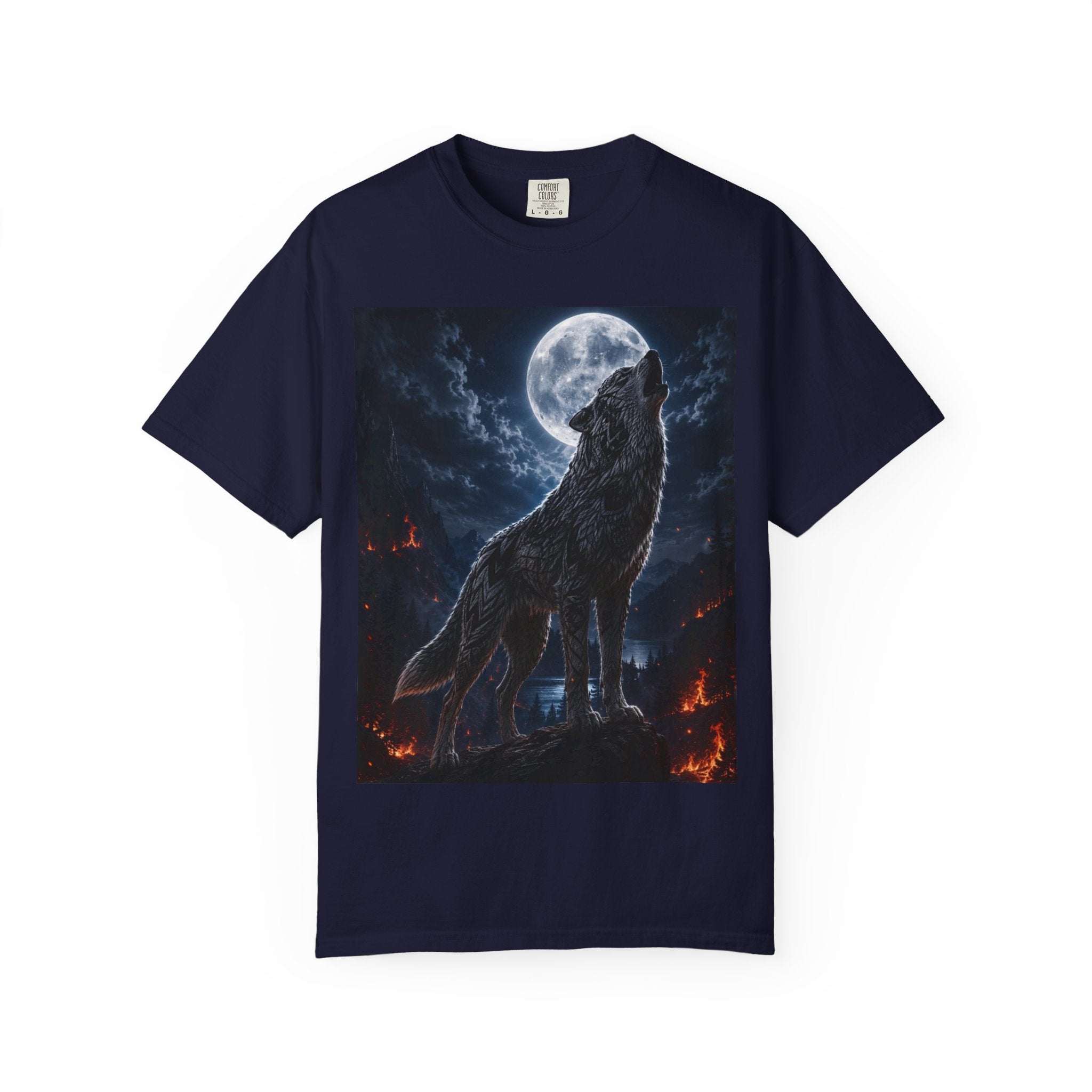 Wolf Howl T-Shirt — Moonlit Wolf Graphic Tee