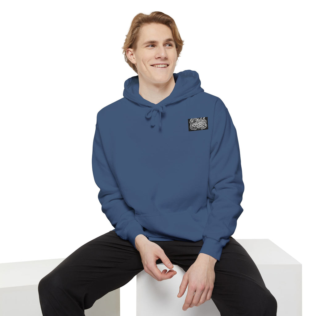 QR Code Hoodie — Minimal White Chest Patch Design