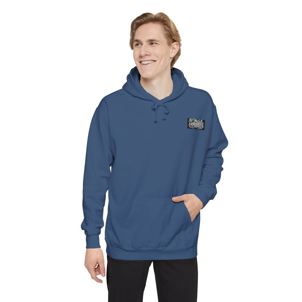 QR Code Hoodie — Minimal White Chest Patch Design