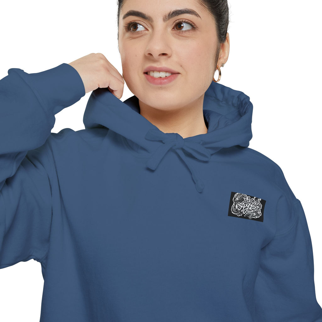 QR Code Hoodie — Minimal White Chest Patch Design