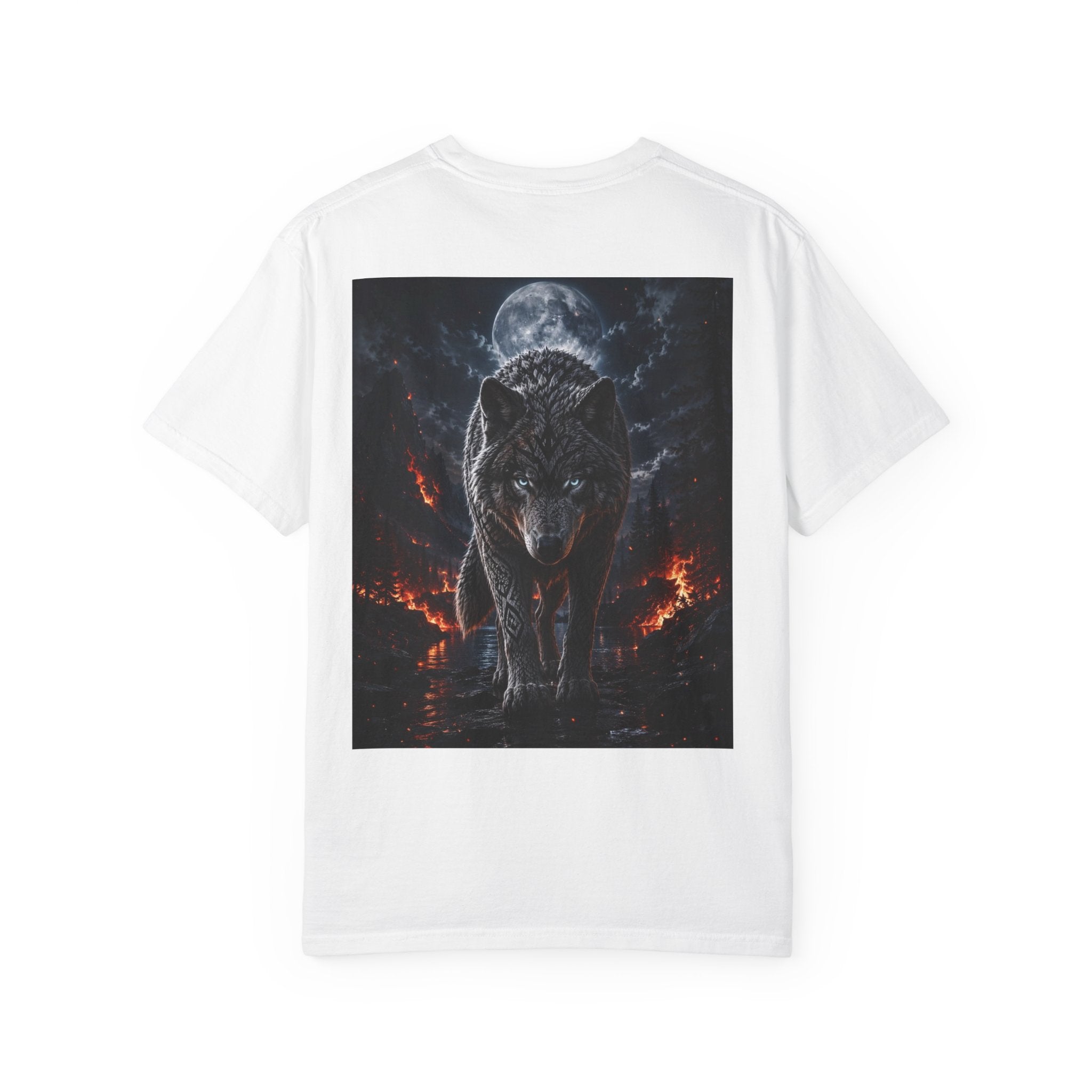 Wolf Moon Graphic T‑Shirt — Urban Samurai Streetwear with 'Point of No Return' Art